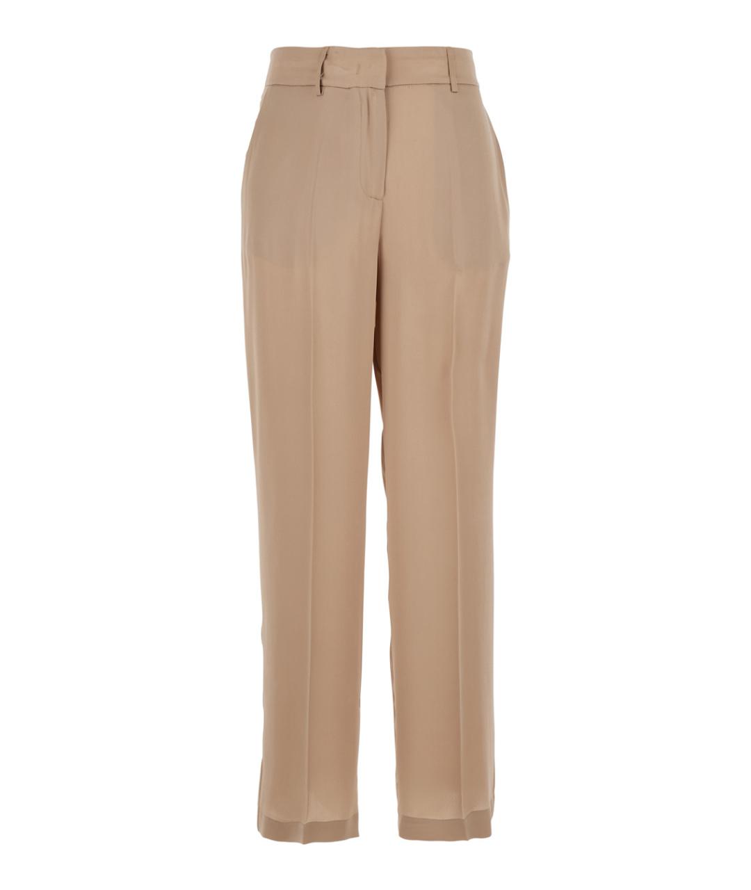 SEMICOUTURE Бежевые прямые брюки, фото 1