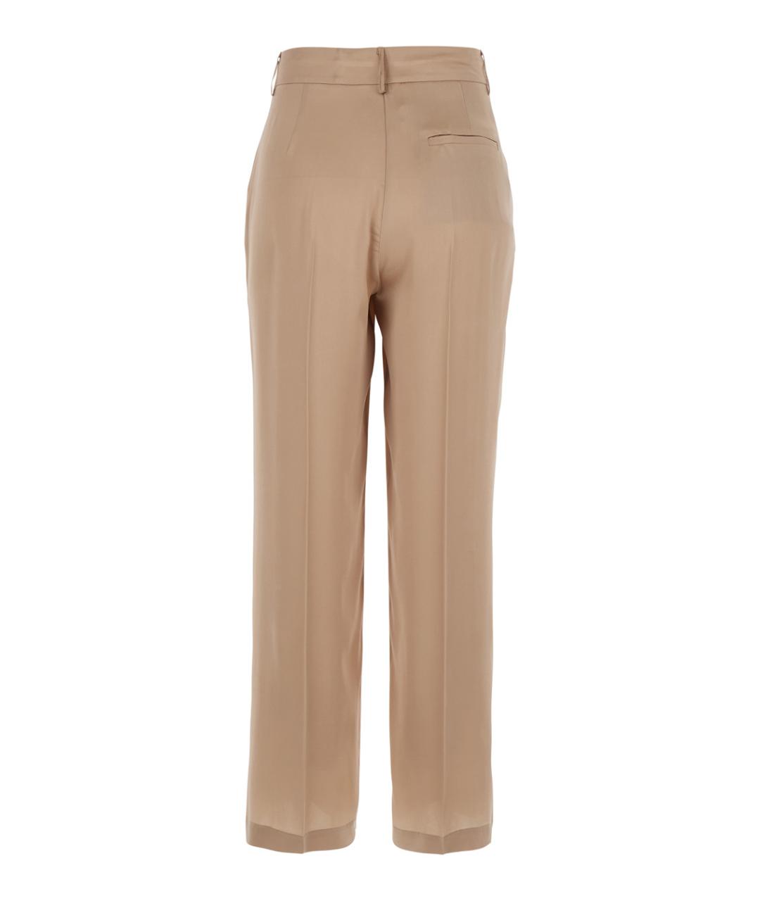 SEMICOUTURE Бежевые прямые брюки, фото 2