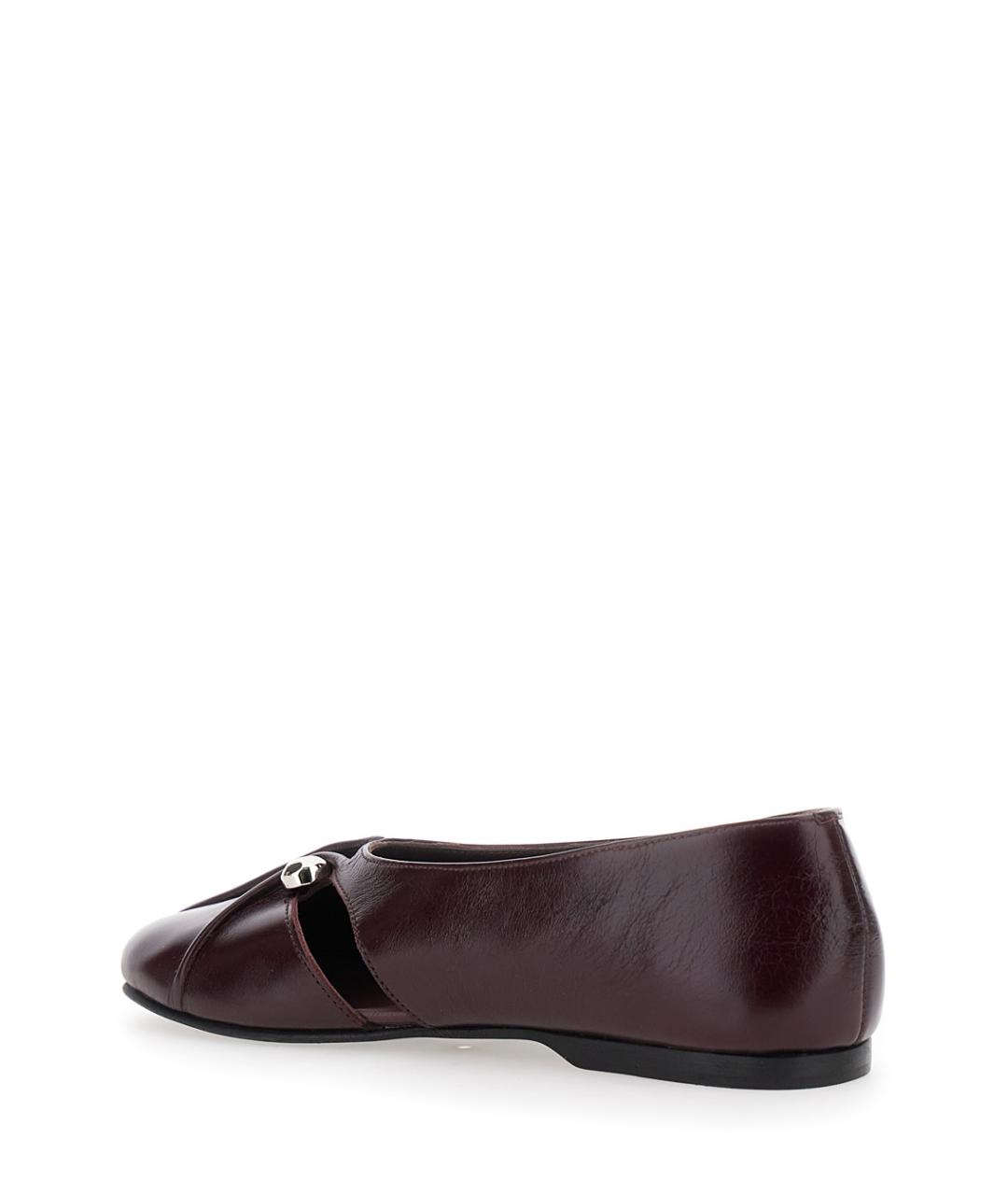 ALOHAS Бордовые кожаные балетки, фото 3