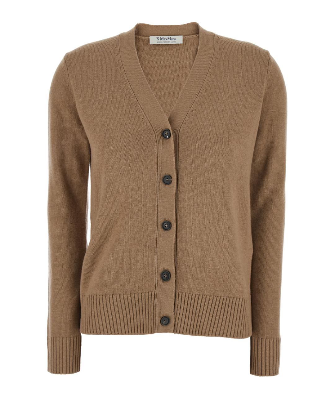 'S MAX MARA Бежевый шерстяной джемпер / свитер, фото 1