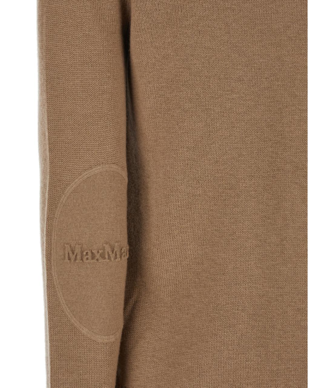 'S MAX MARA Бежевый шерстяной джемпер / свитер, фото 3