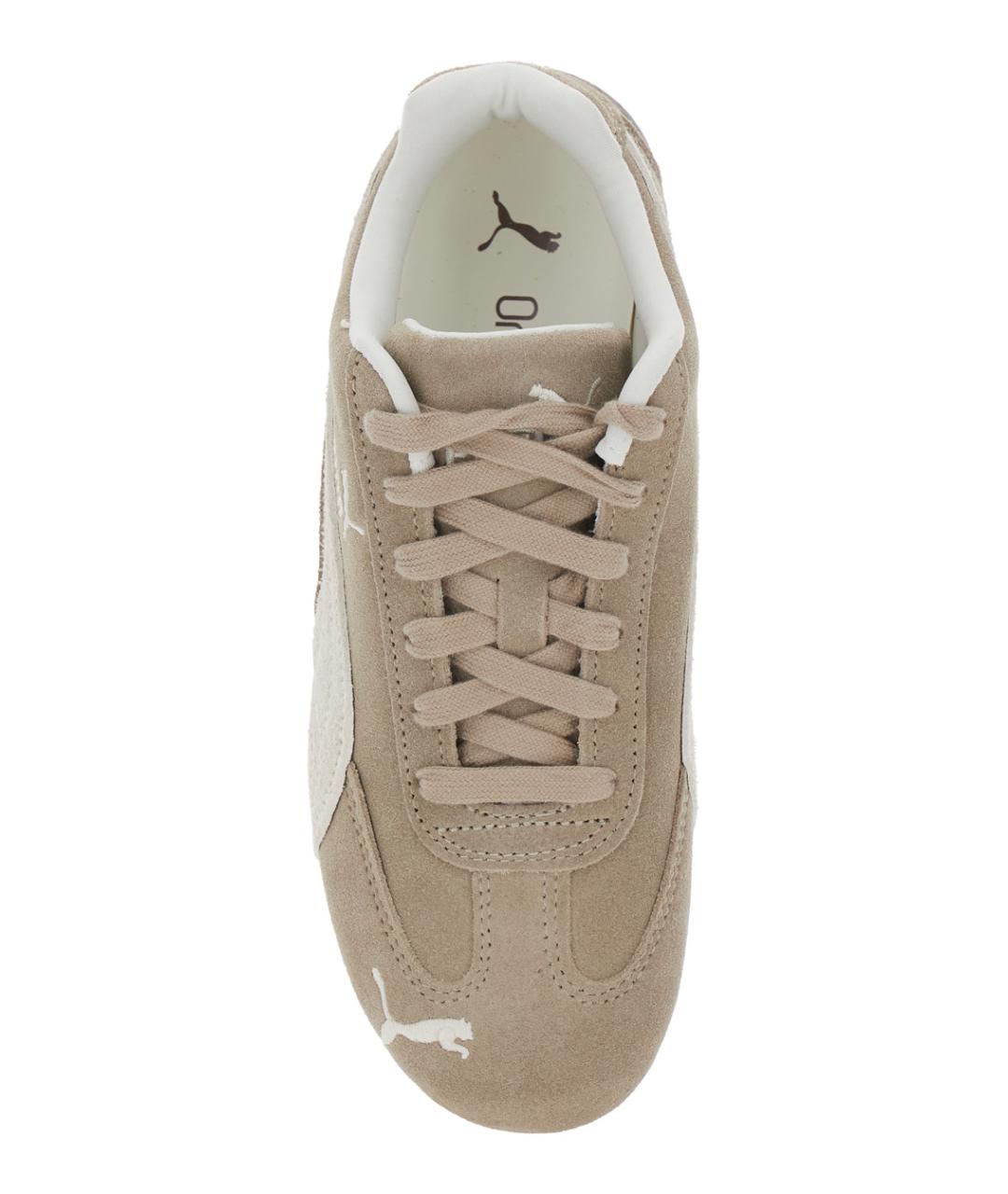 PUMA Бежевые замшевые кроссовки, фото 4