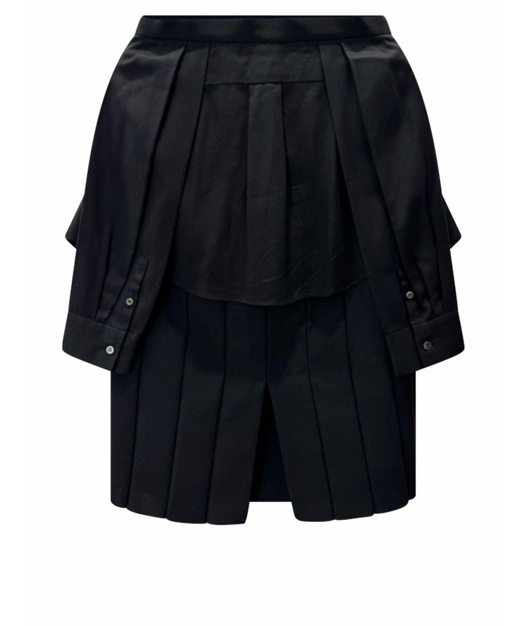 UNDERCOVER Черная шерстяная юбка миди, фото 1