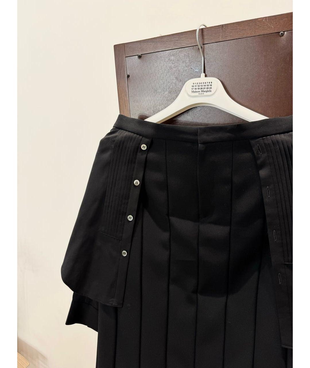 UNDERCOVER Черная шерстяная юбка миди, фото 3