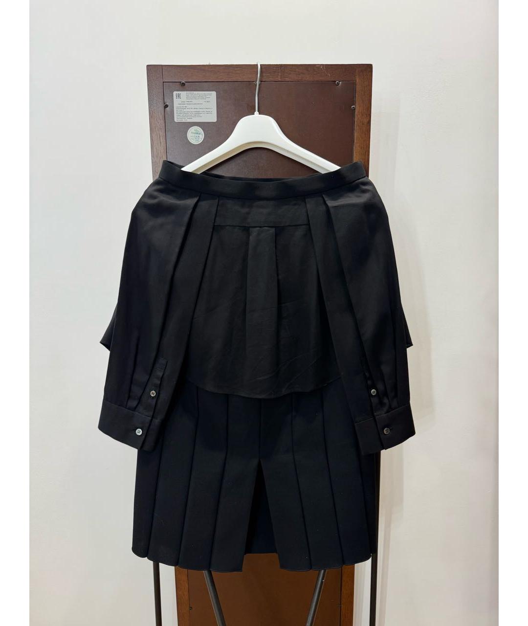 UNDERCOVER Черная шерстяная юбка миди, фото 5