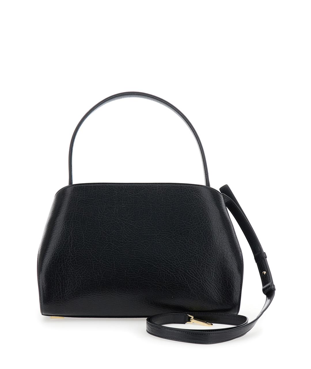 FERRAGAMO Черная кожаная сумка через плечо, фото 2