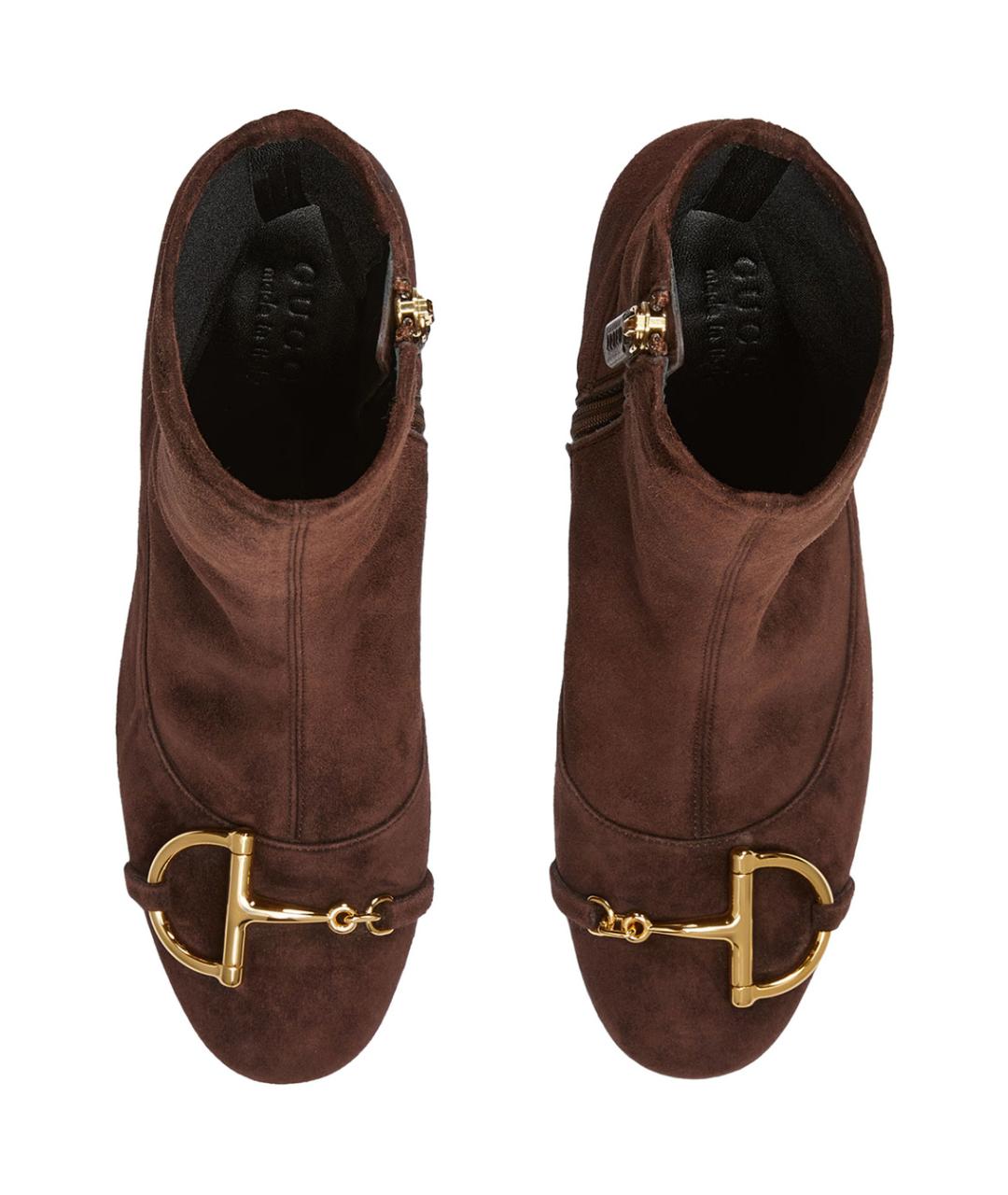GUCCI Коричневые замшевые ботильоны, фото 3