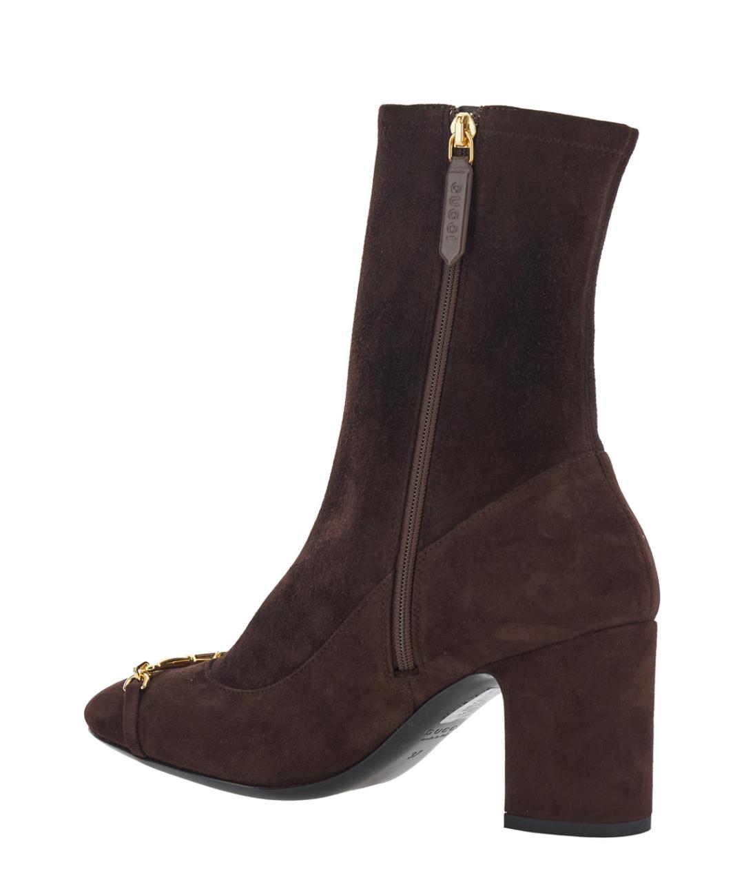 GUCCI Коричневые замшевые ботильоны, фото 2