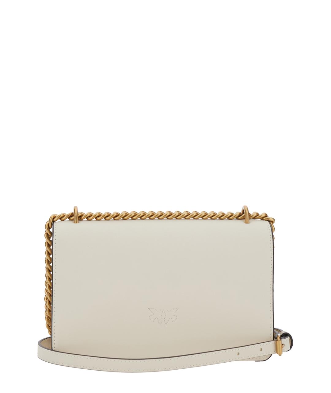 PINKO Белая кожаная сумка через плечо, фото 2