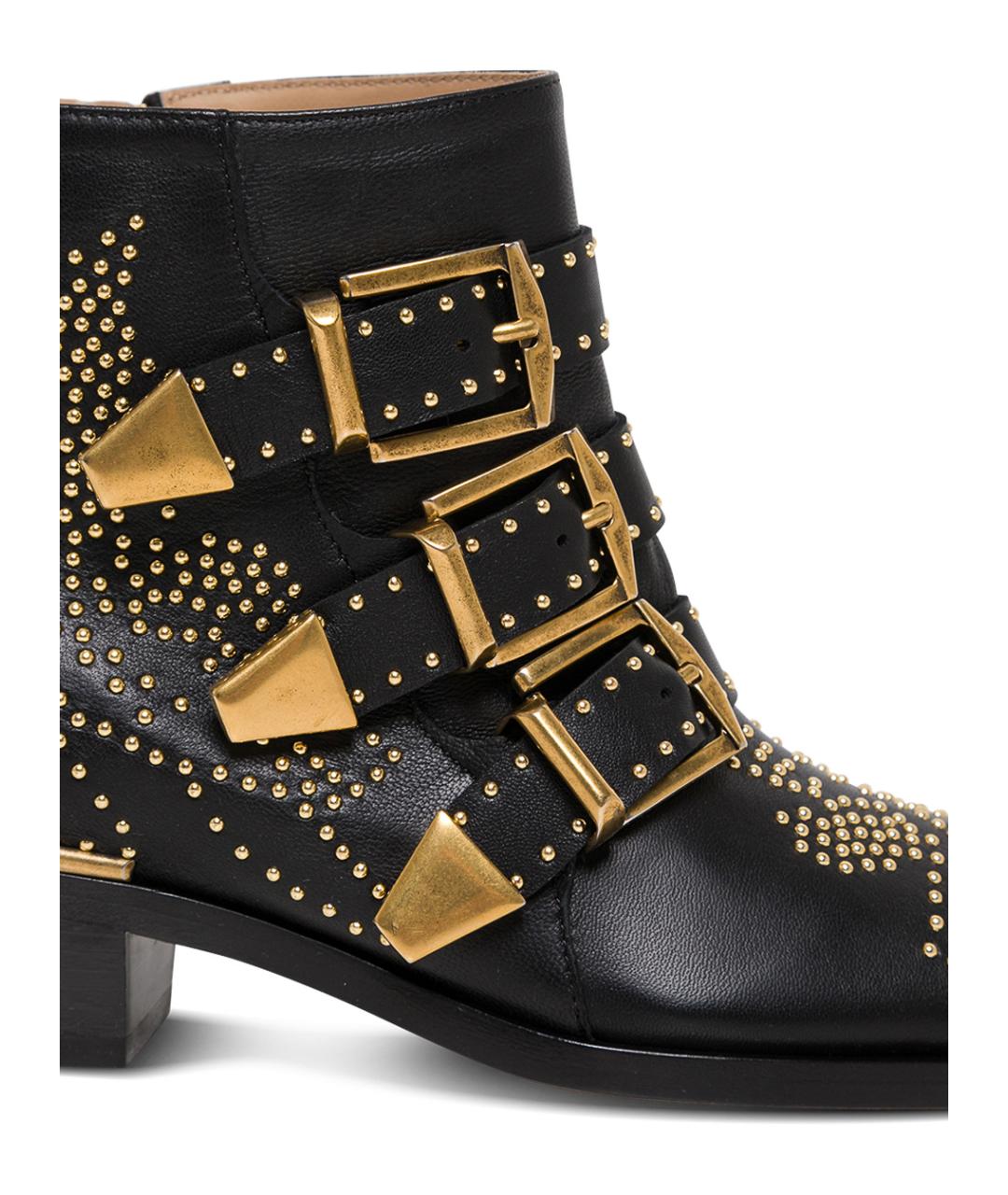 CHLOE Черные кожаные ботильоны, фото 4