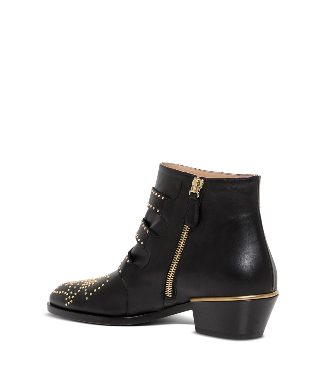 CHLOE Черные кожаные ботильоны, фото 3