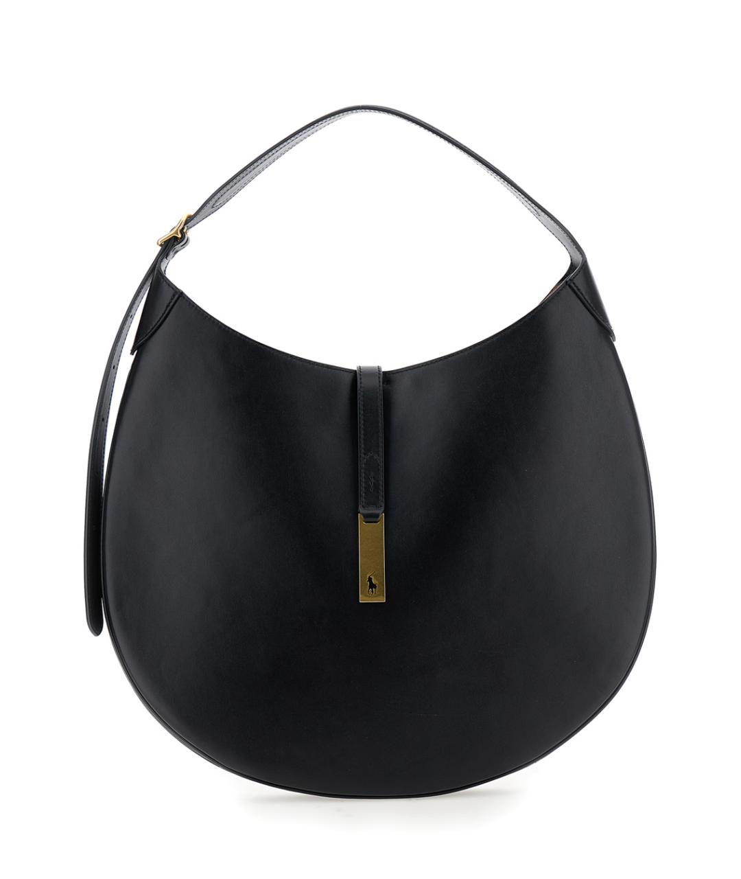 POLO RALPH LAUREN Черная кожаная сумка через плечо, фото 1