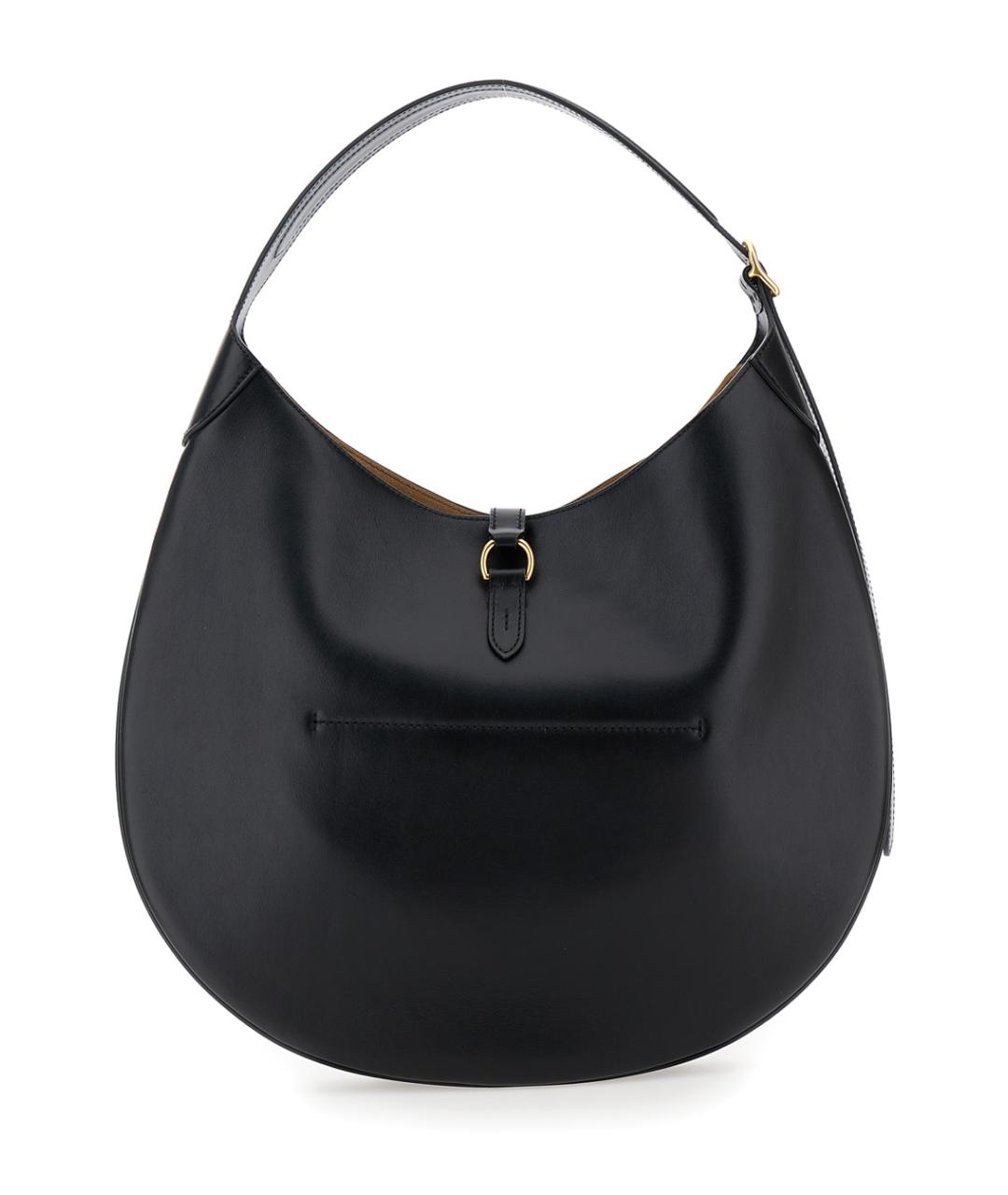 POLO RALPH LAUREN Черная кожаная сумка через плечо, фото 2