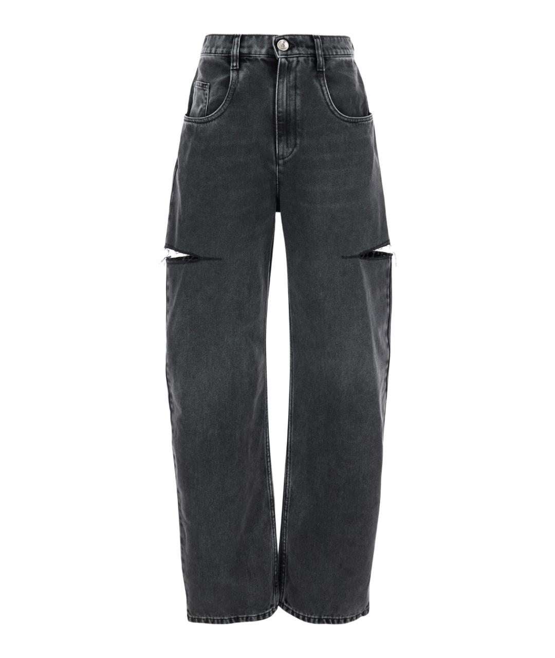 MAISON MARGIELA Черные хлопковые джинсы клеш, фото 1