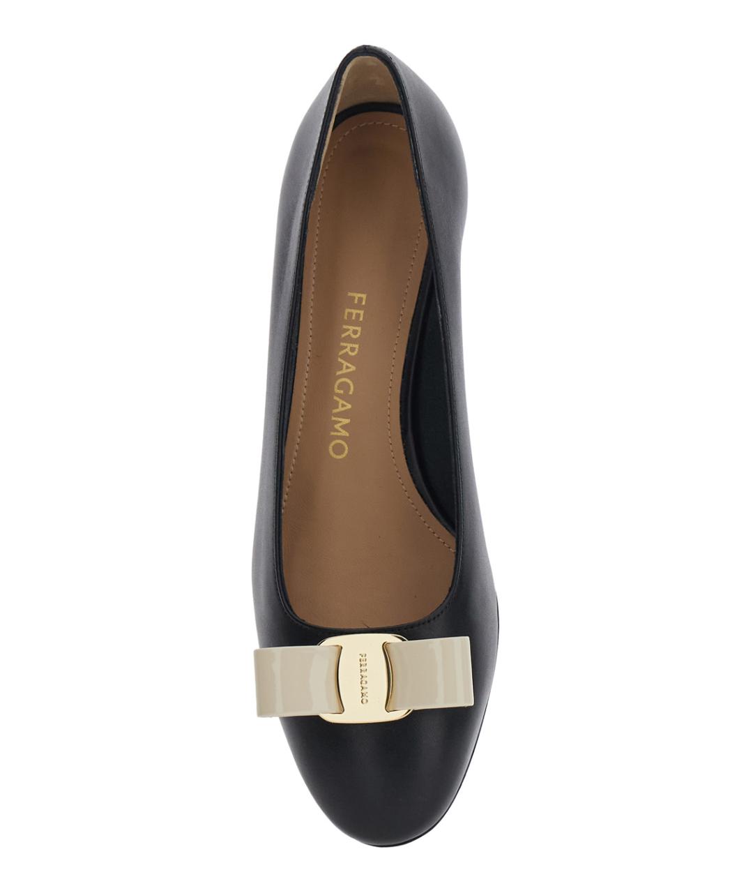 FERRAGAMO Черные кожаные туфли, фото 3