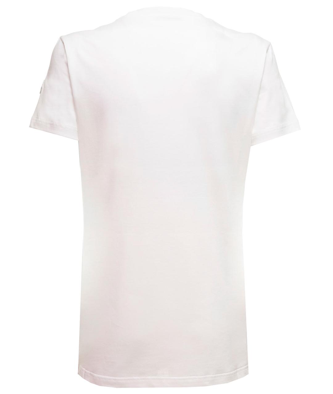 MONCLER Белая хлопковая футболка, фото 2