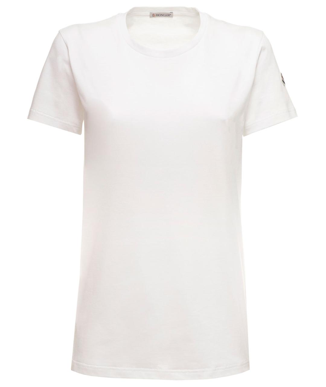 MONCLER Белая хлопковая футболка, фото 1