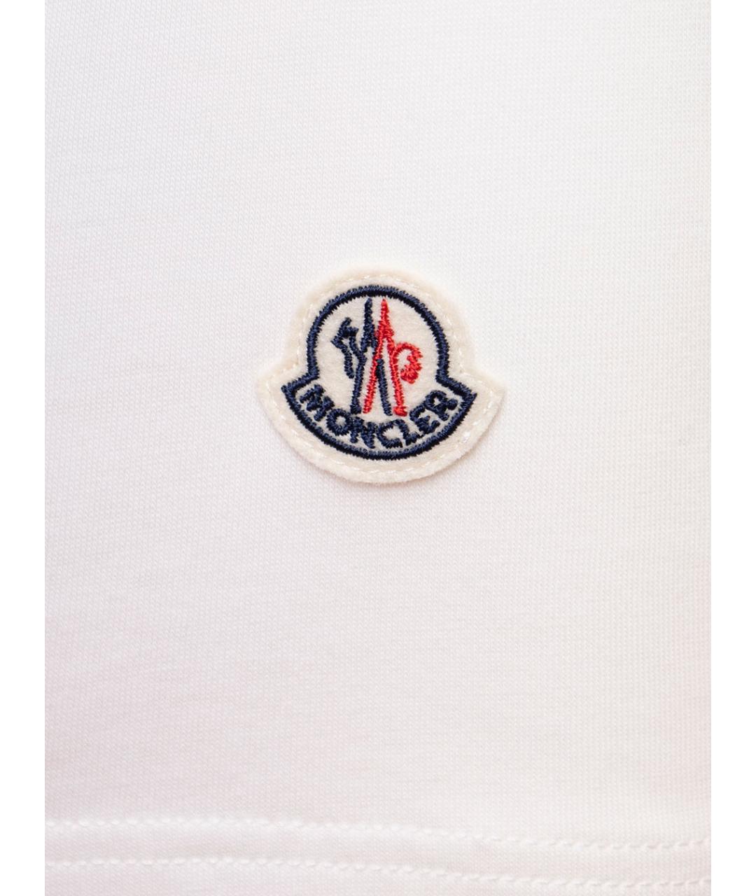 MONCLER Белая хлопковая футболка, фото 3