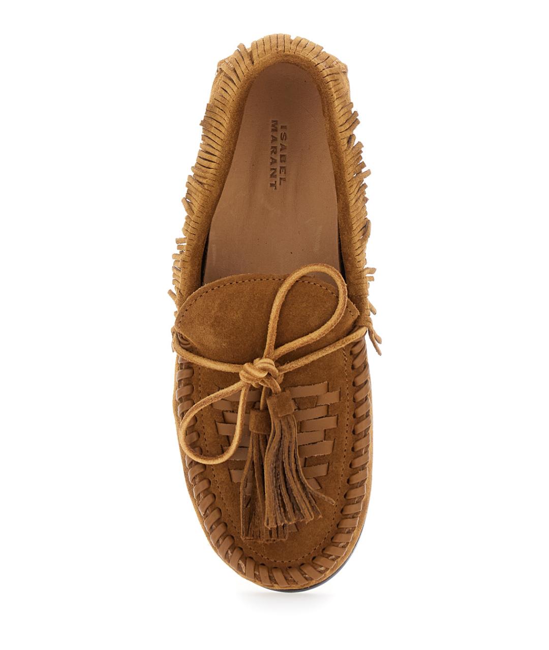 ISABEL MARANT Коричневые замшевые лоферы, фото 4