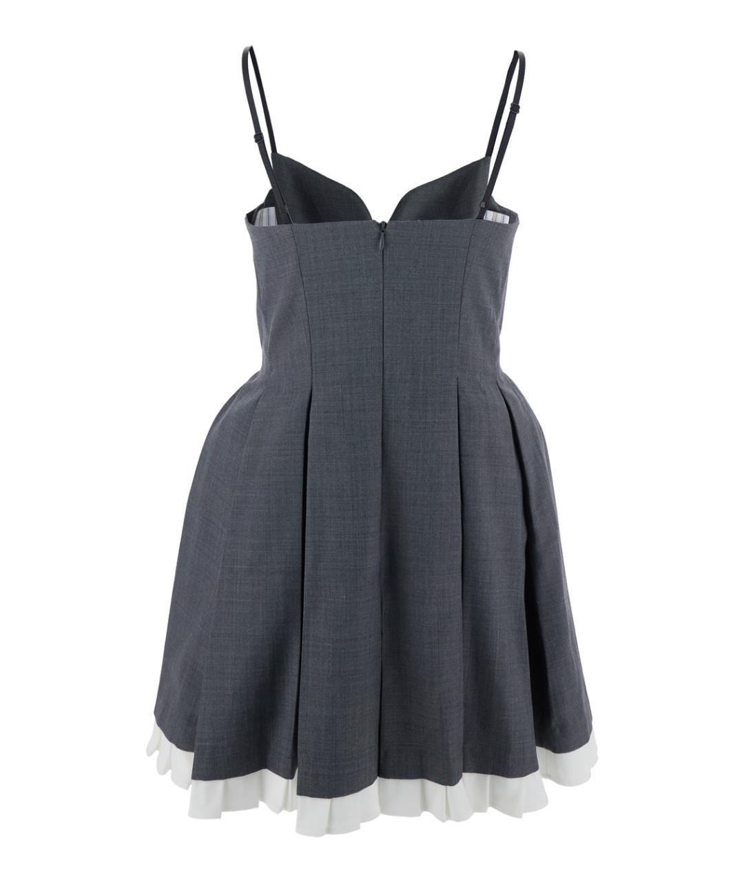 SHUSHU/TONG Серое шерстяное повседневное платье, фото 2