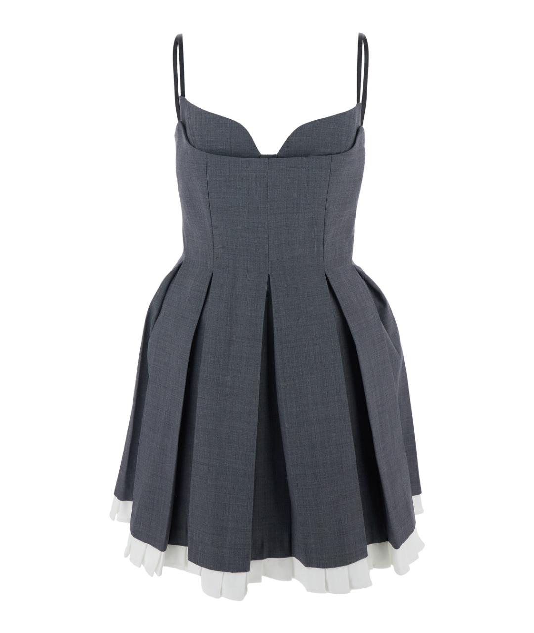 SHUSHU/TONG Серое шерстяное повседневное платье, фото 1