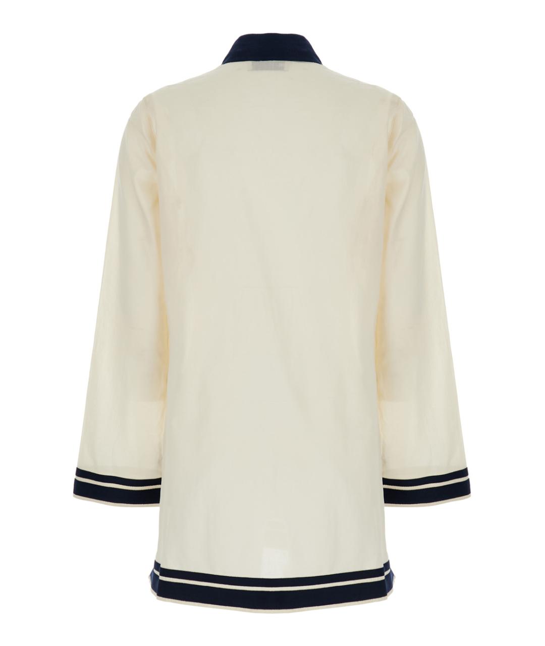 TORY BURCH Белое хлопковое повседневное платье, фото 2