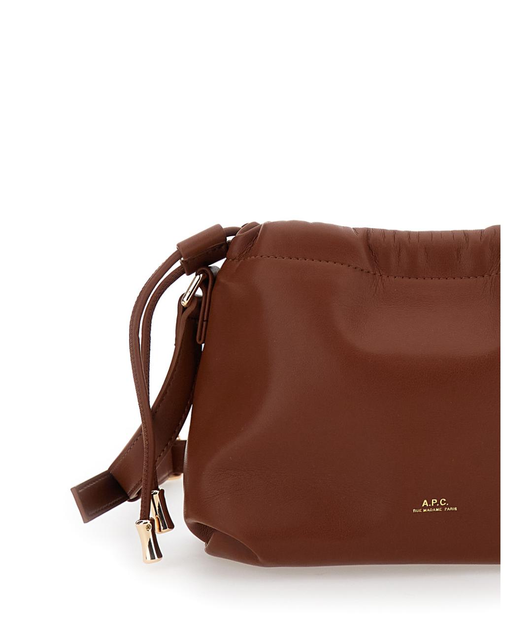 A.P.C. Коричневая сумка через плечо из искусственной кожи, фото 3