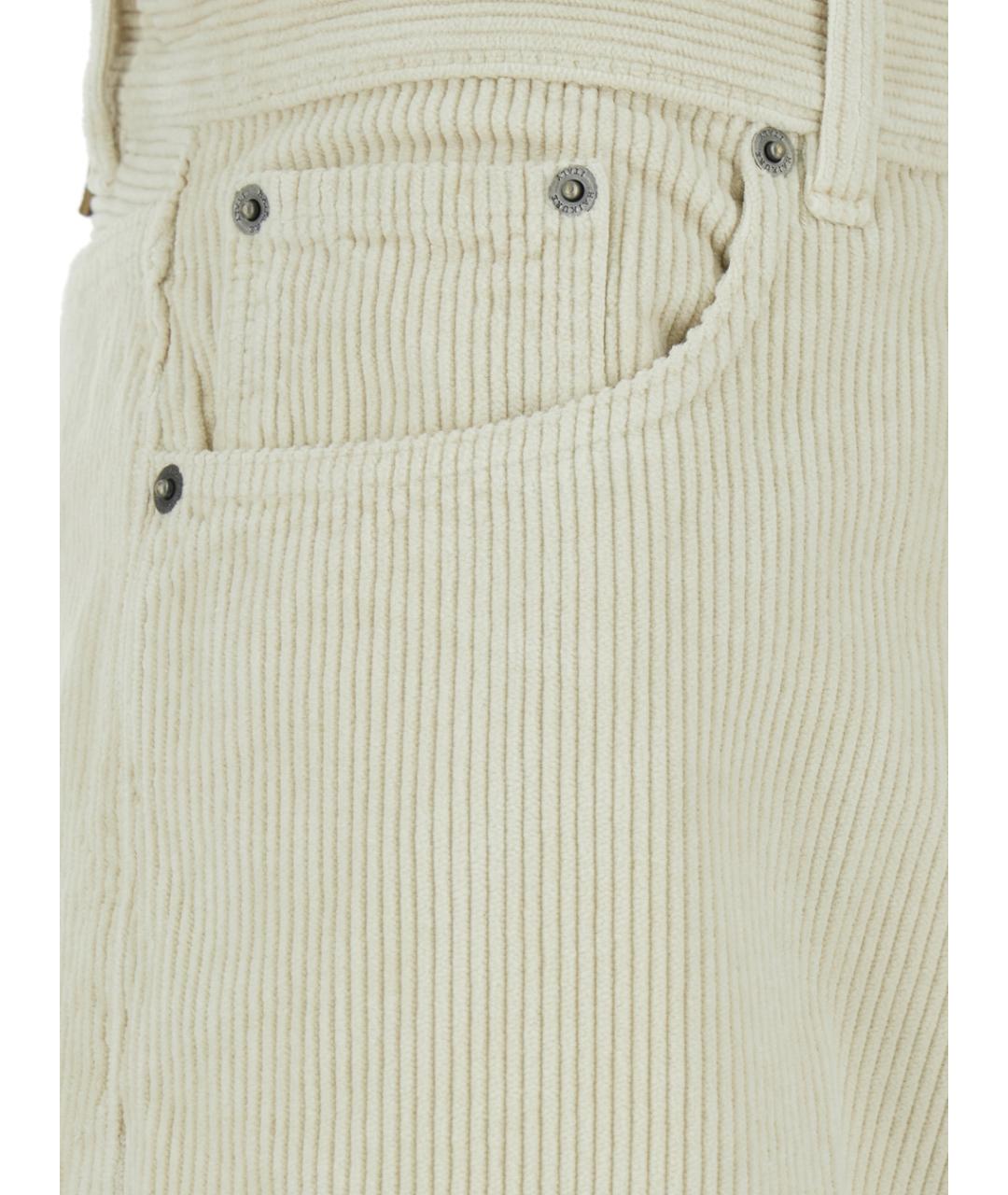 HAIKURE Белые хлопковые прямые джинсы, фото 3