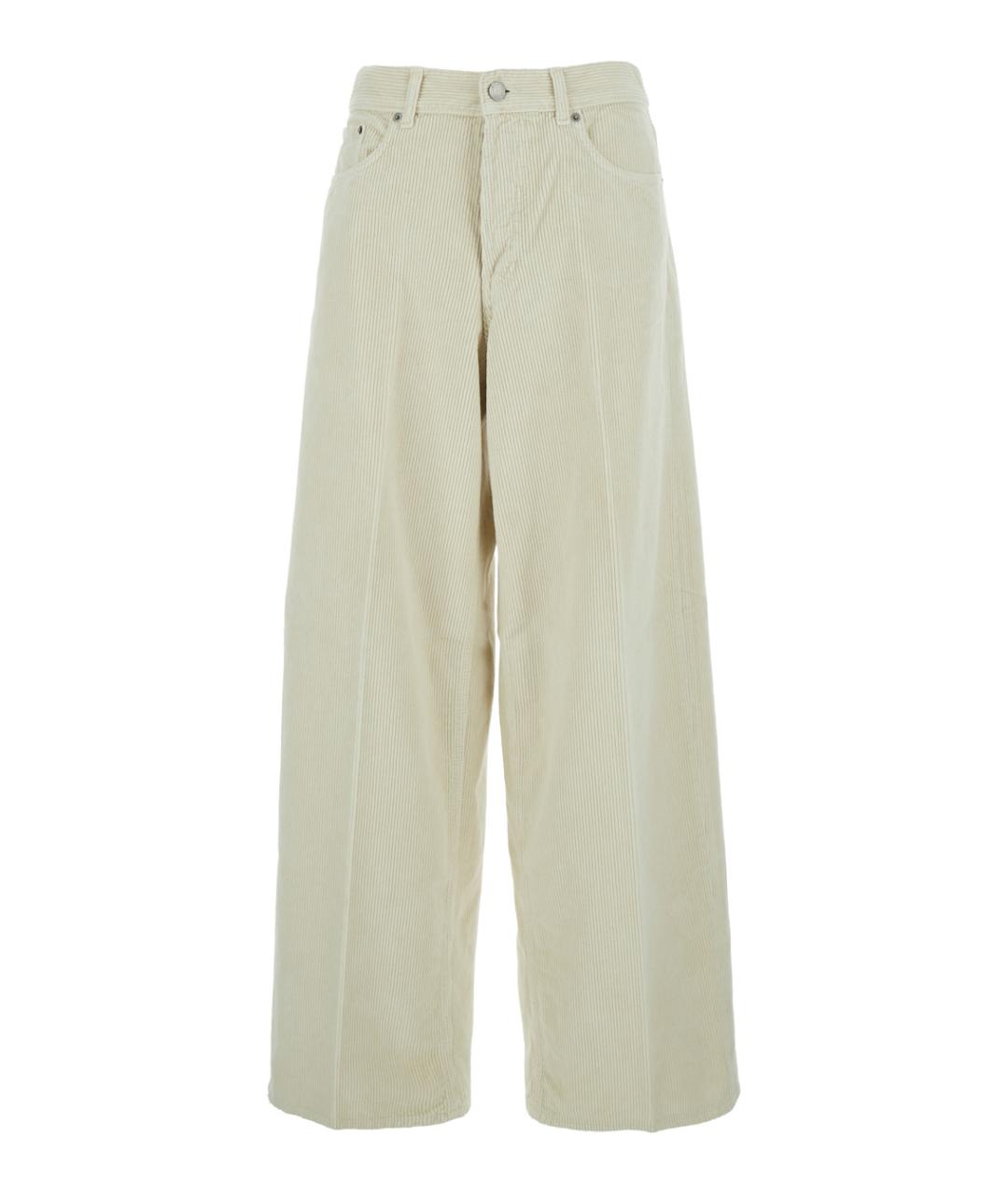 HAIKURE Белые хлопковые прямые джинсы, фото 1