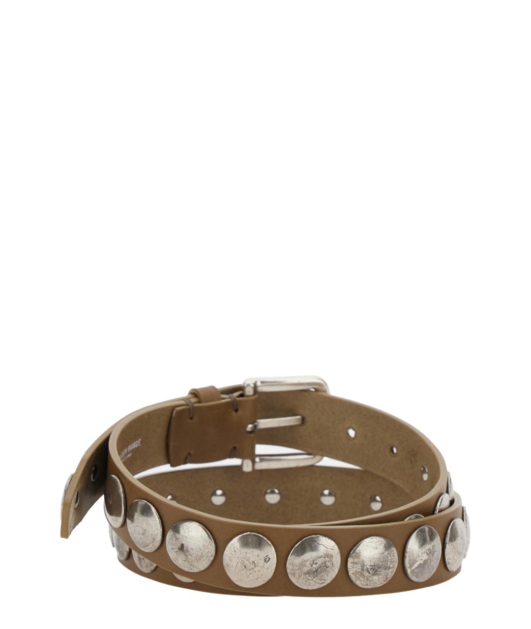 GOLDEN GOOSE DELUXE BRAND Коричневый кожаный ремень, фото 2