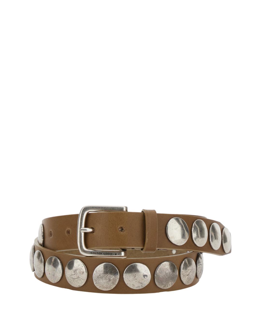 GOLDEN GOOSE DELUXE BRAND Коричневый кожаный ремень, фото 1