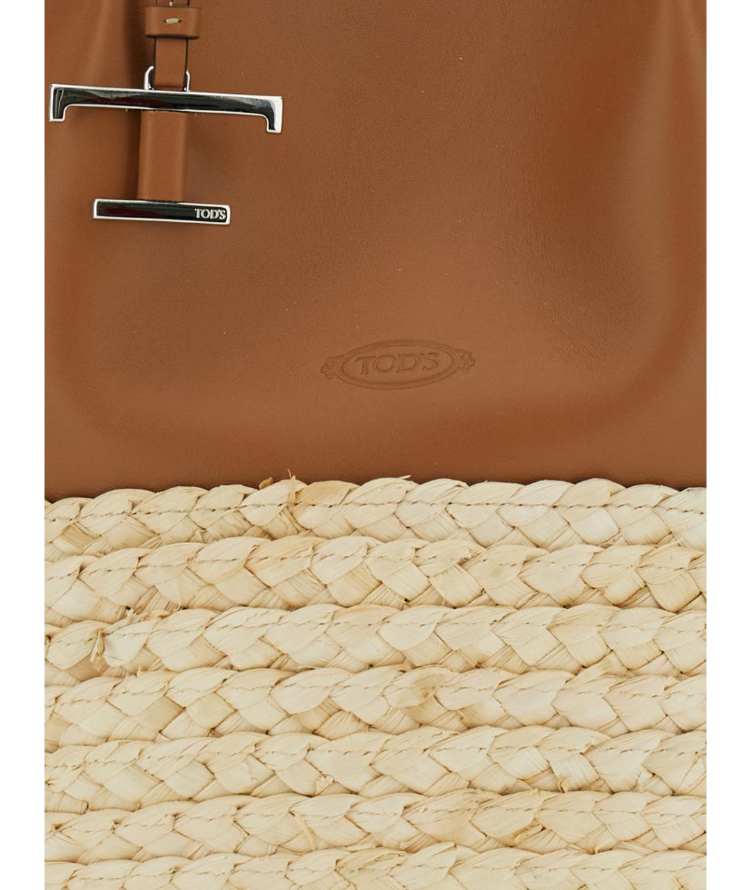 TOD'S Коричневая кожаная сумка тоут, фото 3
