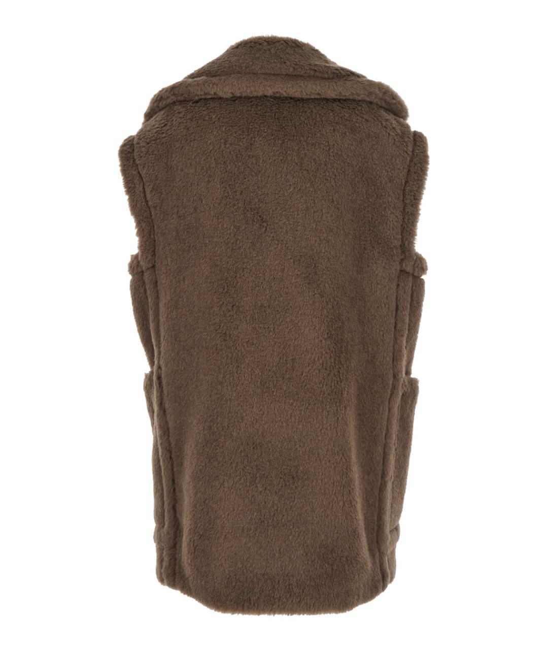 MAX MARA Коричневый шерстяной жилет, фото 2
