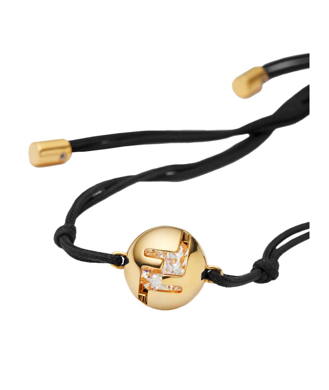 FENDI Черный металлический браслет, фото 2