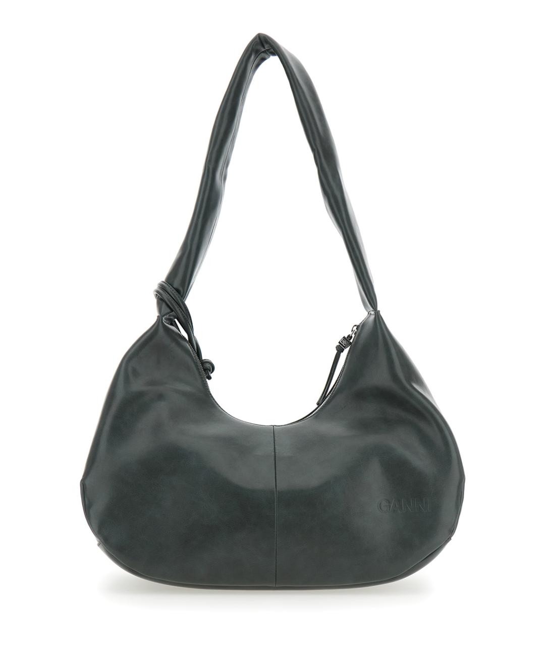 GANNI Серая кожаная сумка через плечо, фото 2