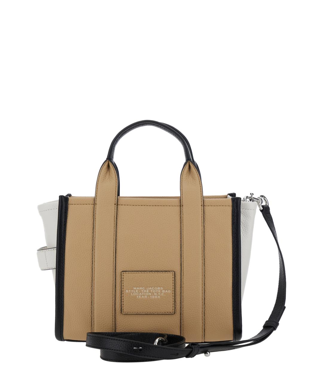 MARC JACOBS Бежевая кожаная сумка тоут, фото 2
