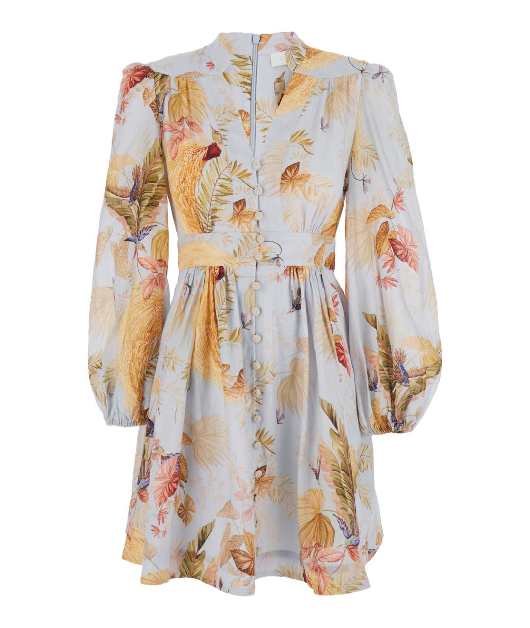 ZIMMERMANN Мульти льняное повседневное платье, фото 1