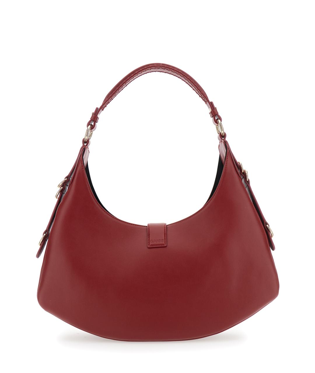 GANNI Красная кожаная сумка через плечо, фото 2