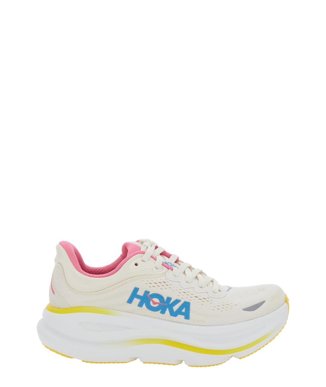 HOKA Белые текстильные кроссовки, фото 1