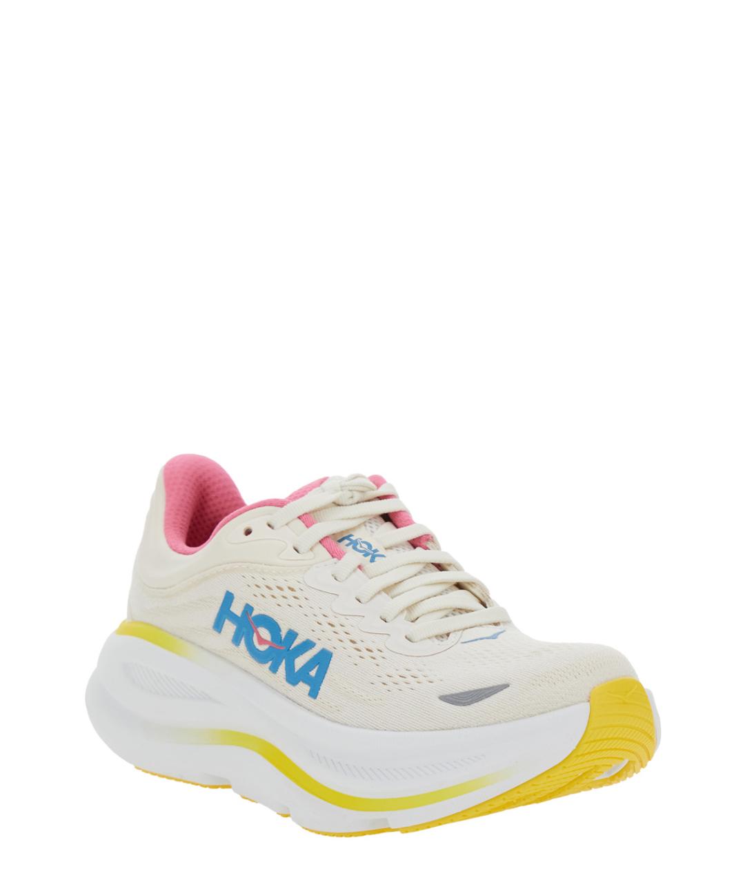 HOKA Белые текстильные кроссовки, фото 2