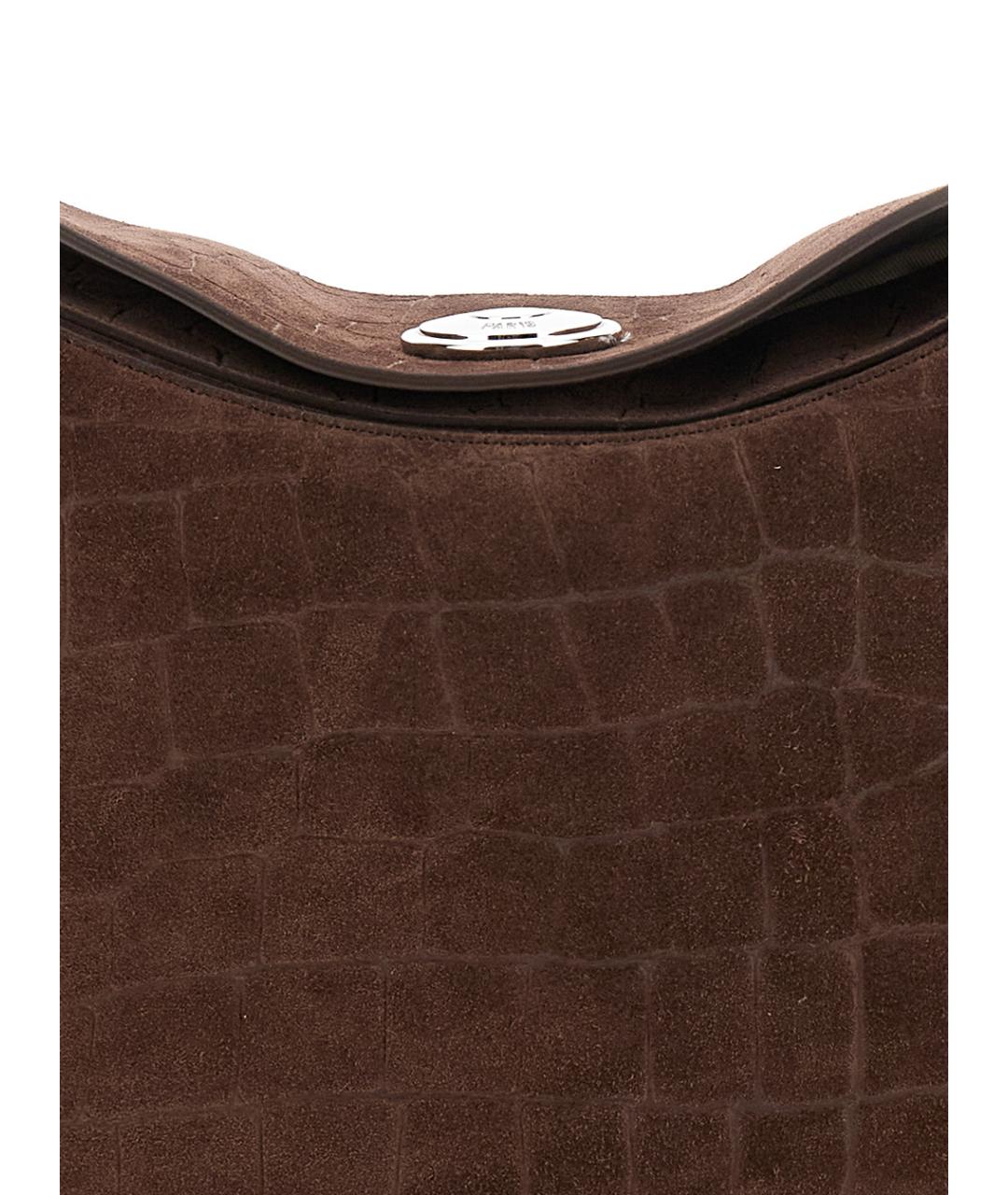 JACQUEMUS Коричневая кожаная сумка через плечо, фото 3