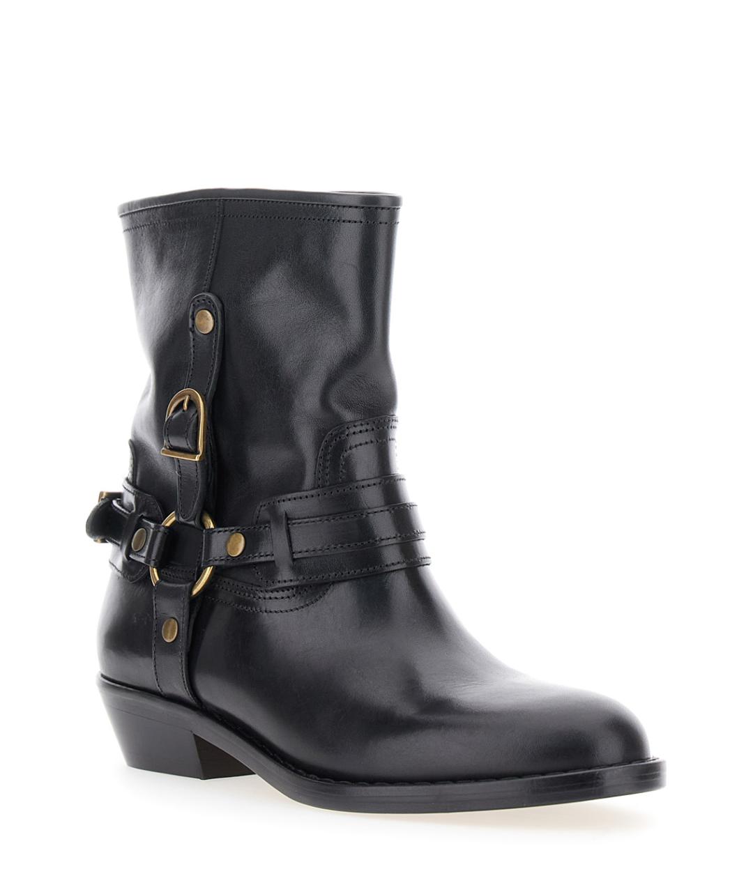 ISABEL MARANT Черные кожаные ботильоны, фото 2