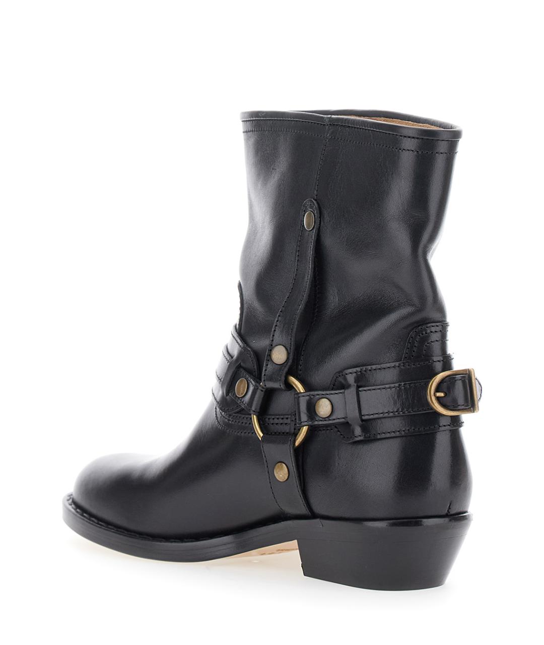 ISABEL MARANT Черные кожаные ботильоны, фото 3