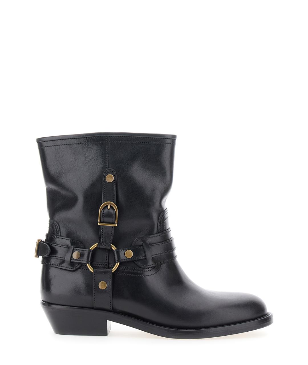 ISABEL MARANT Черные кожаные ботильоны, фото 1