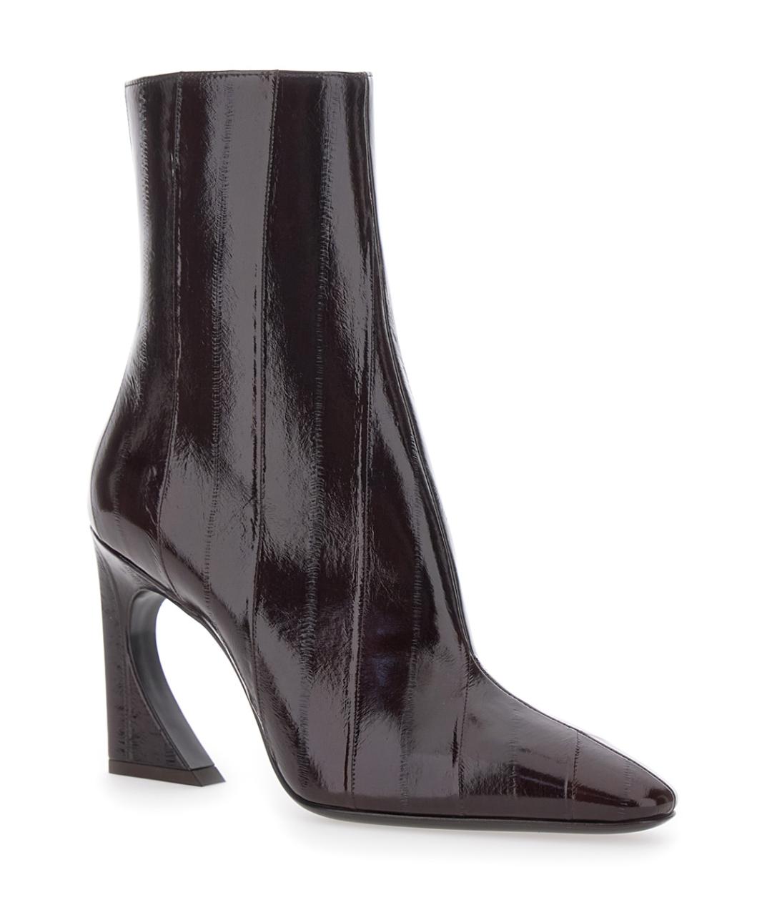 FENDI Коричневые кожаные ботильоны, фото 2