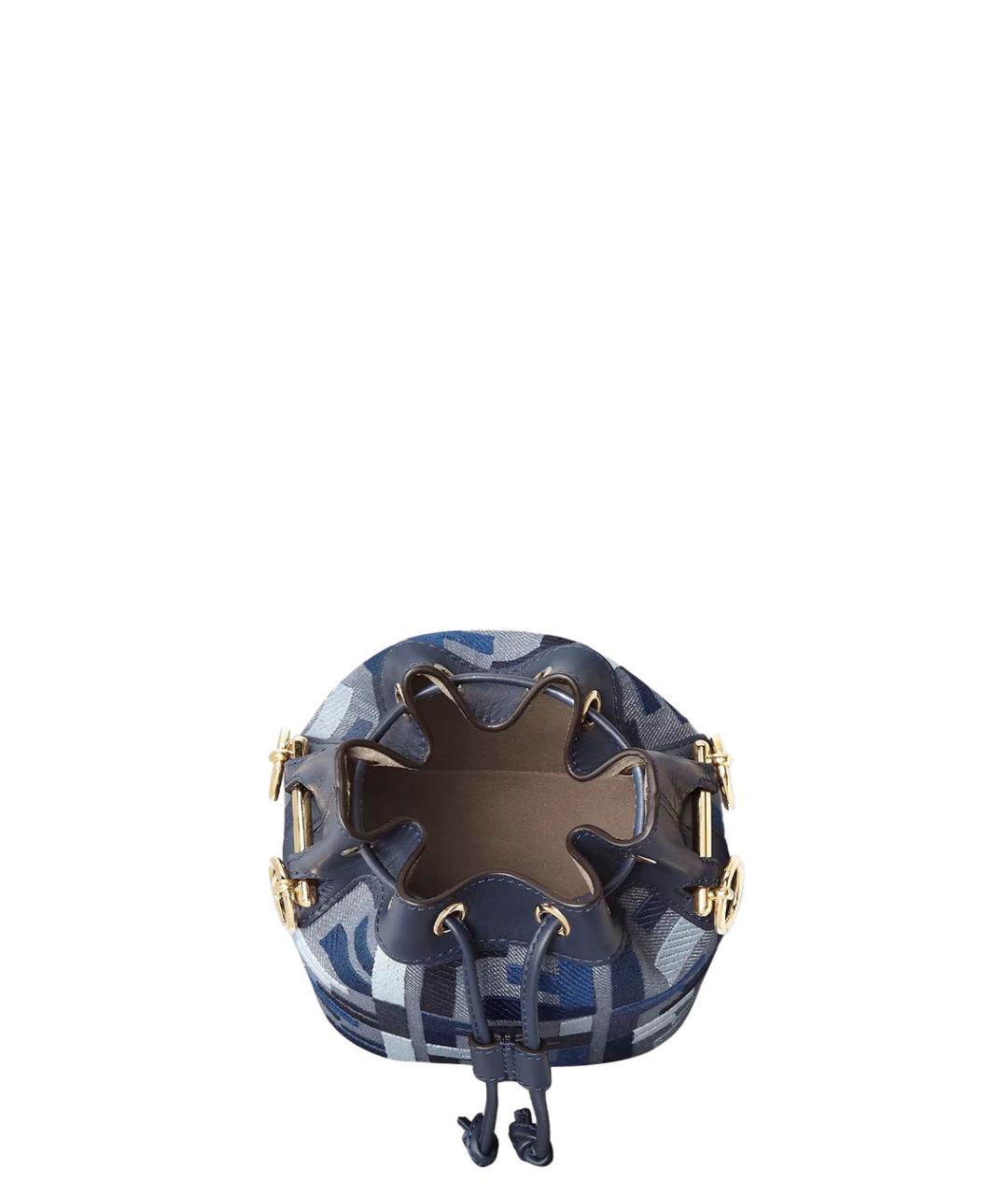 FENDI Синяя хлопковая сумка тоут, фото 4