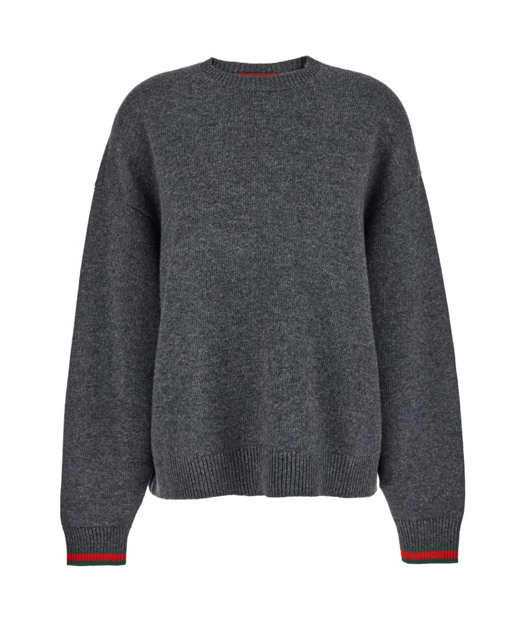 GUCCI Серый шерстяной джемпер / свитер, фото 1