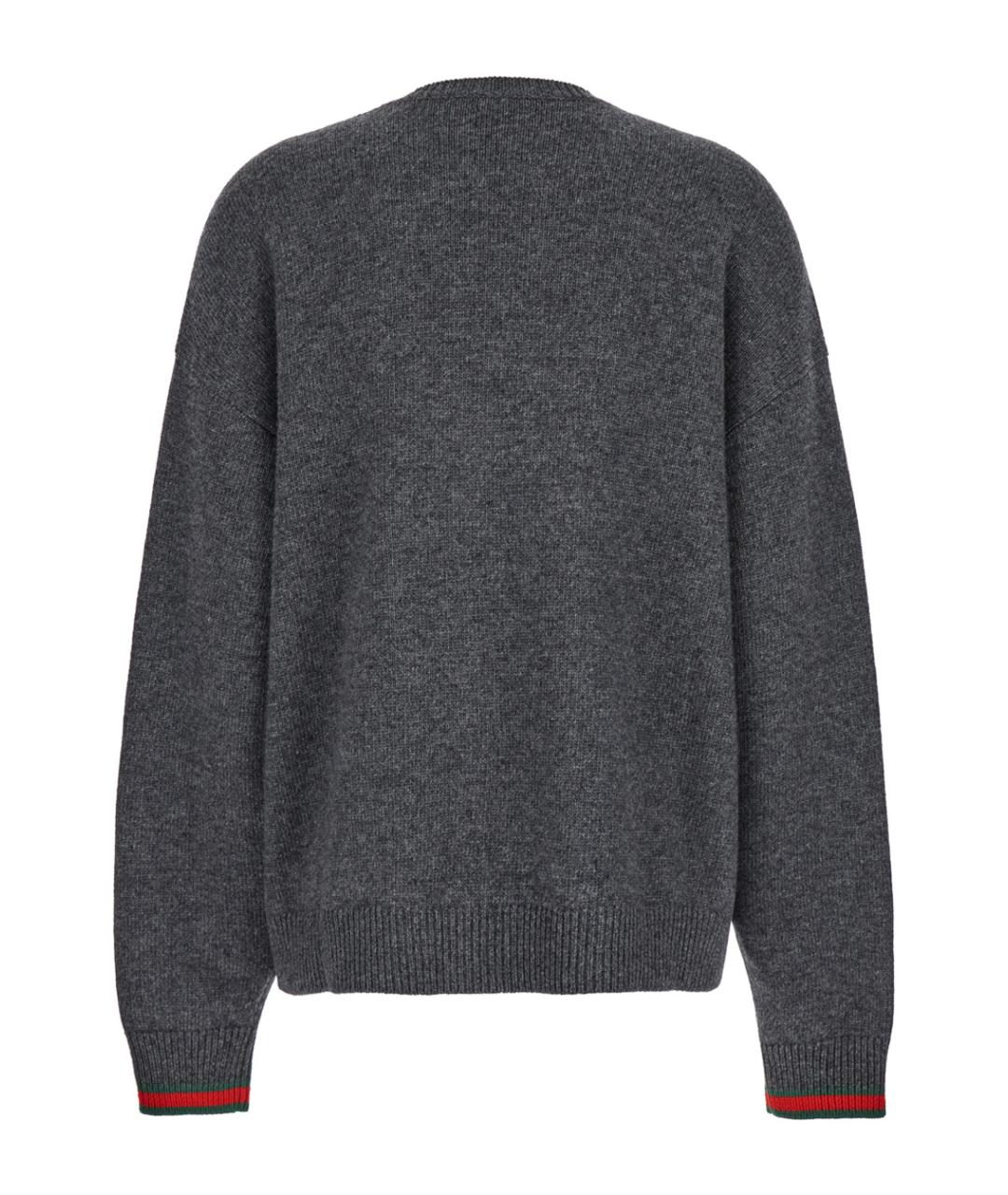 GUCCI Серый шерстяной джемпер / свитер, фото 2