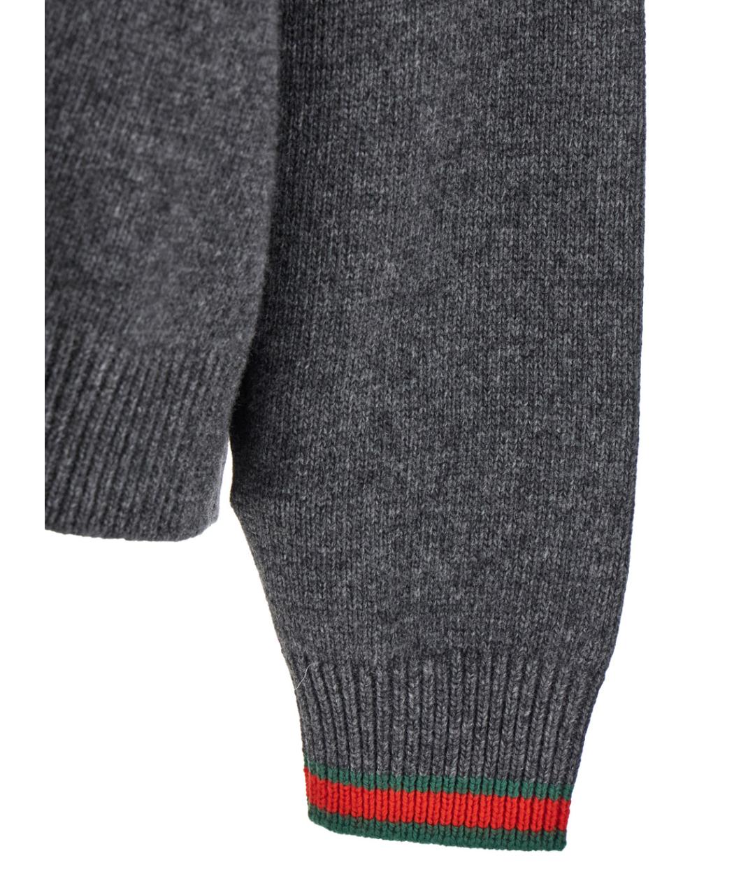 GUCCI Серый шерстяной джемпер / свитер, фото 3