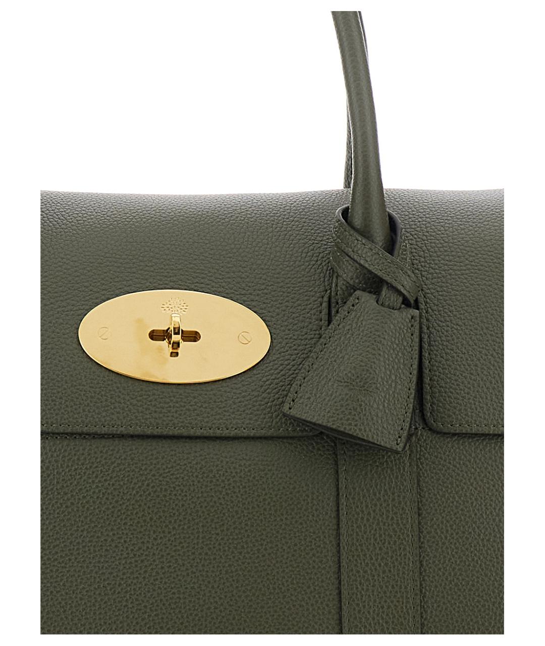 MULBERRY Зеленая кожаная сумка с короткими ручками, фото 3